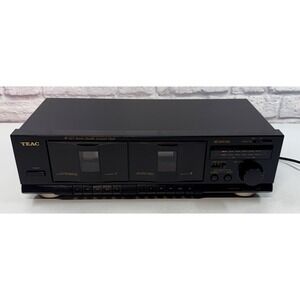TEAC W415 Double Cassette Deck Stereo Tape Player Recorder Tested Working